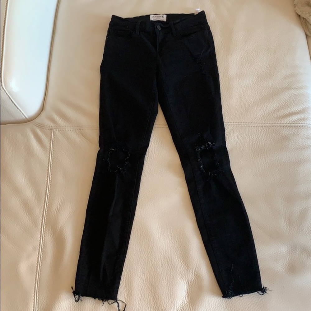 FRAME Denim Le Skinny De Jeanne Crop